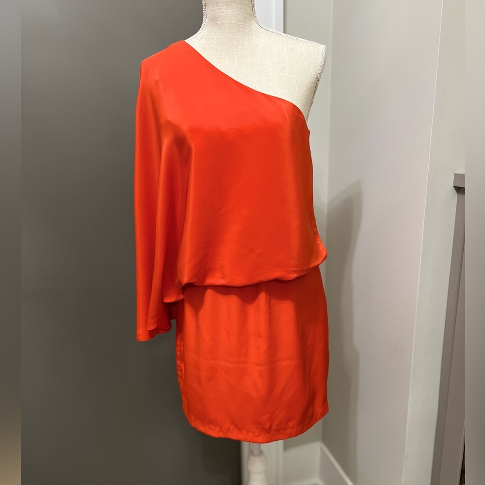 Elizabeth & James Silk One Shoulder Dress Sz 6